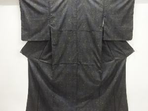 抽象花唐草模様織出し本場泥大島紬着物（5マルキ）